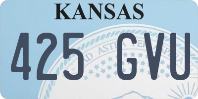 KS license plate 425GVU