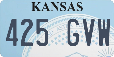 KS license plate 425GVW