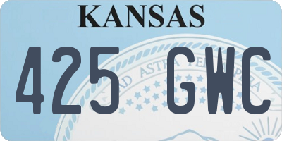 KS license plate 425GWC