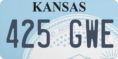 KS license plate 425GWE