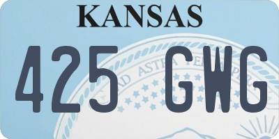 KS license plate 425GWG