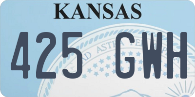KS license plate 425GWH
