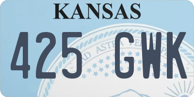 KS license plate 425GWK