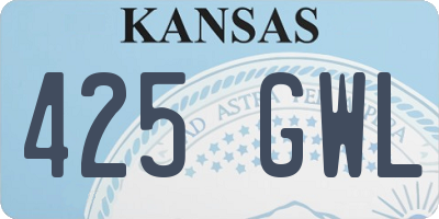 KS license plate 425GWL