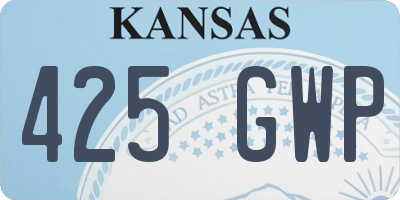 KS license plate 425GWP