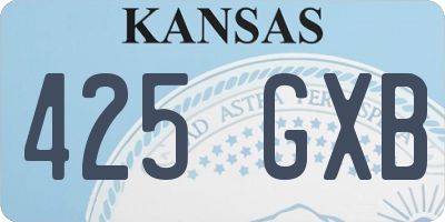 KS license plate 425GXB