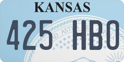 KS license plate 425HBO