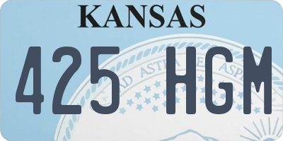 KS license plate 425HGM