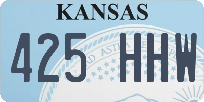 KS license plate 425HHW