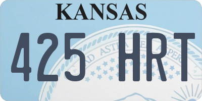 KS license plate 425HRT
