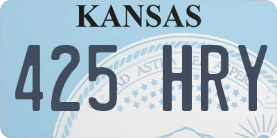 KS license plate 425HRY