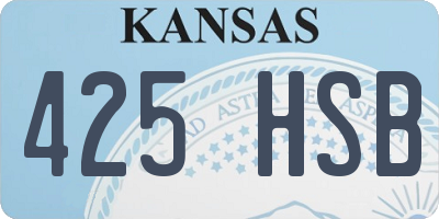 KS license plate 425HSB