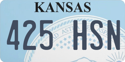 KS license plate 425HSN