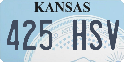 KS license plate 425HSV