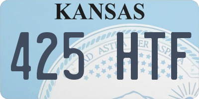 KS license plate 425HTF