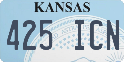 KS license plate 425ICN