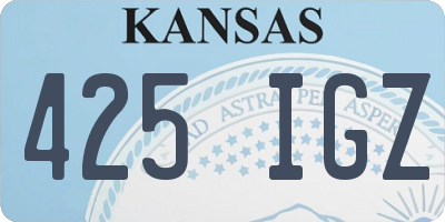 KS license plate 425IGZ
