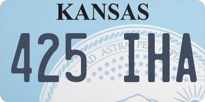 KS license plate 425IHA