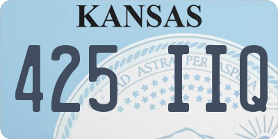 KS license plate 425IIQ