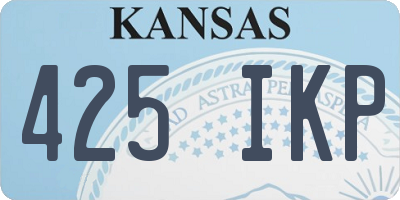 KS license plate 425IKP