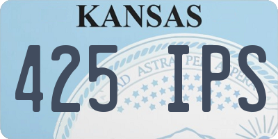 KS license plate 425IPS