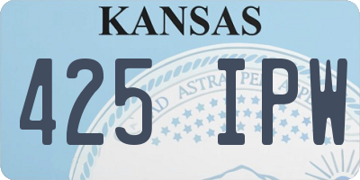 KS license plate 425IPW