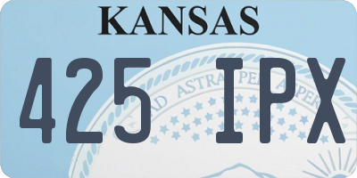 KS license plate 425IPX