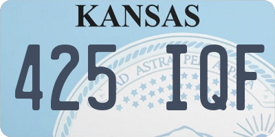 KS license plate 425IQF
