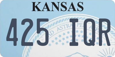 KS license plate 425IQR