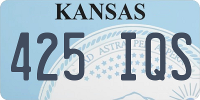 KS license plate 425IQS