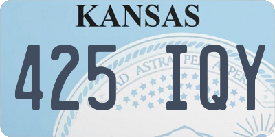 KS license plate 425IQY