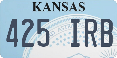 KS license plate 425IRB