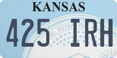 KS license plate 425IRH