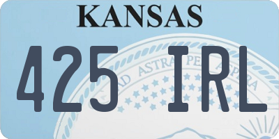 KS license plate 425IRL