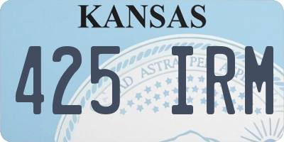 KS license plate 425IRM
