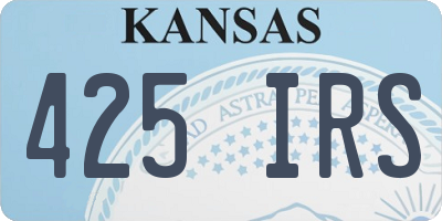 KS license plate 425IRS