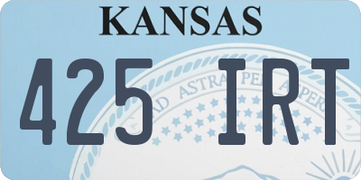KS license plate 425IRT