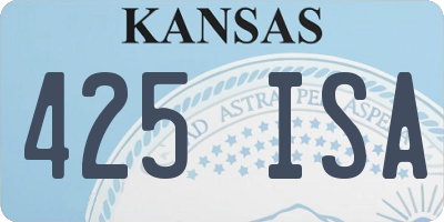 KS license plate 425ISA
