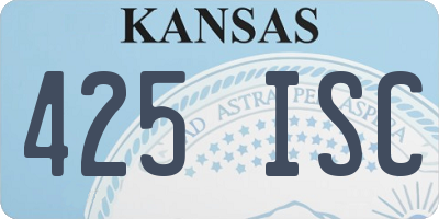 KS license plate 425ISC
