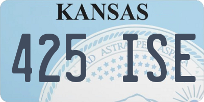 KS license plate 425ISE