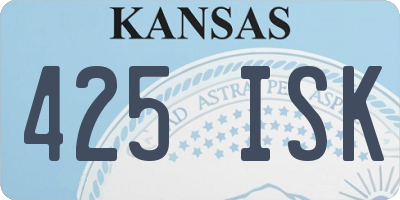 KS license plate 425ISK