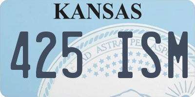 KS license plate 425ISM