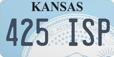 KS license plate 425ISP