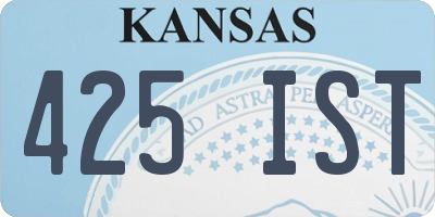 KS license plate 425IST