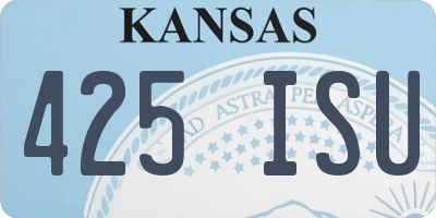 KS license plate 425ISU