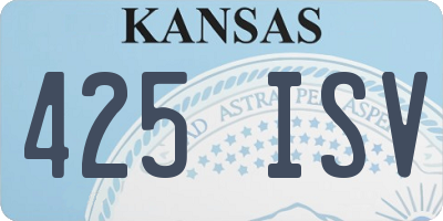 KS license plate 425ISV