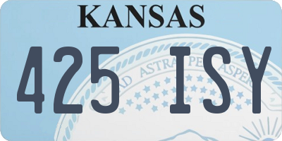 KS license plate 425ISY
