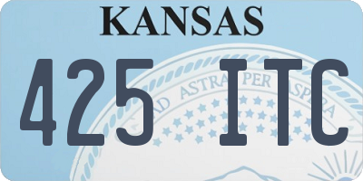 KS license plate 425ITC