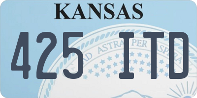 KS license plate 425ITD