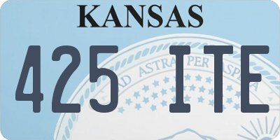 KS license plate 425ITE